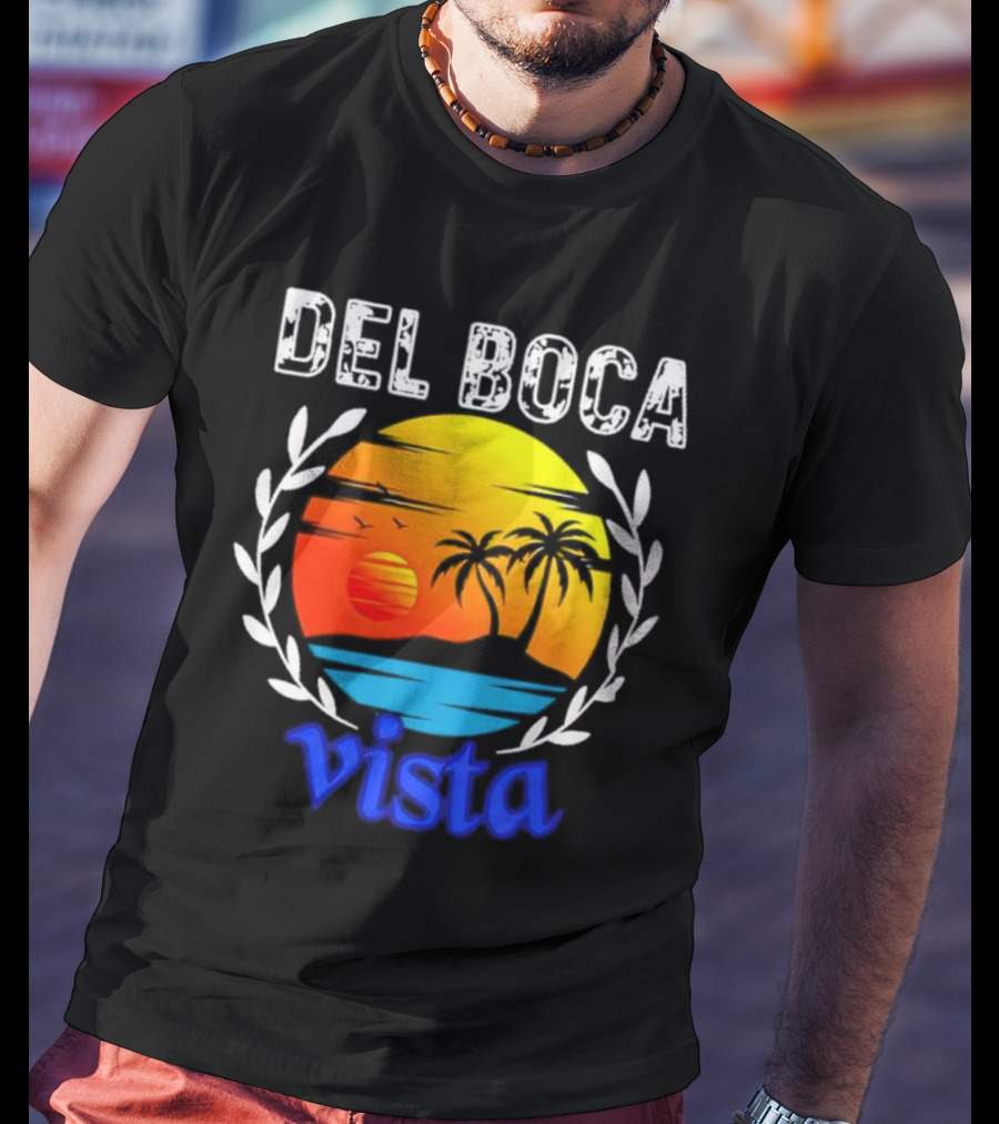 Del Boca Vista Palm Sunset T-Shirt