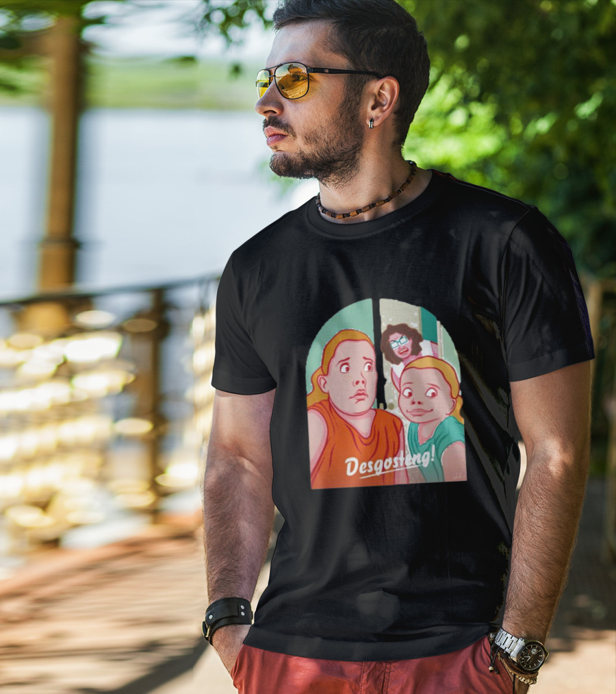 Desgosteng Nostalgic Cartoon Reaction Scene T-Shirt