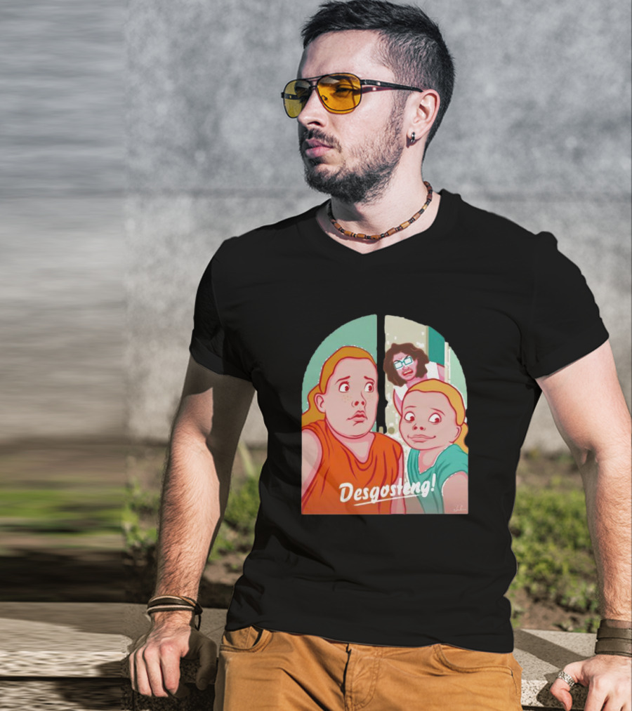 Desgosteng Nostalgic Cartoon Reaction Scene T-Shirt