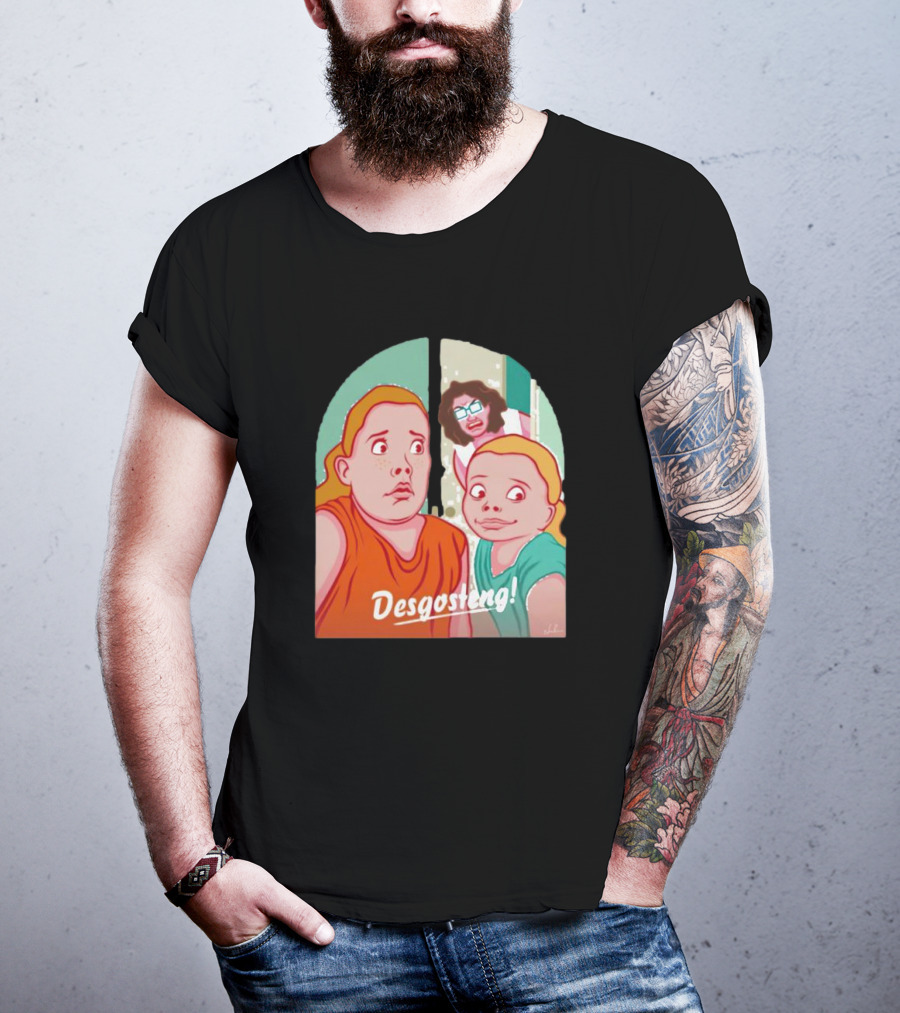 Desgosteng Nostalgic Cartoon Reaction Scene T-Shirt