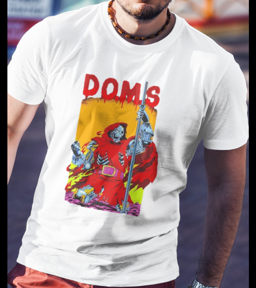 DOMS Warrior Skeleton Metal Armor Staff T-Shirt