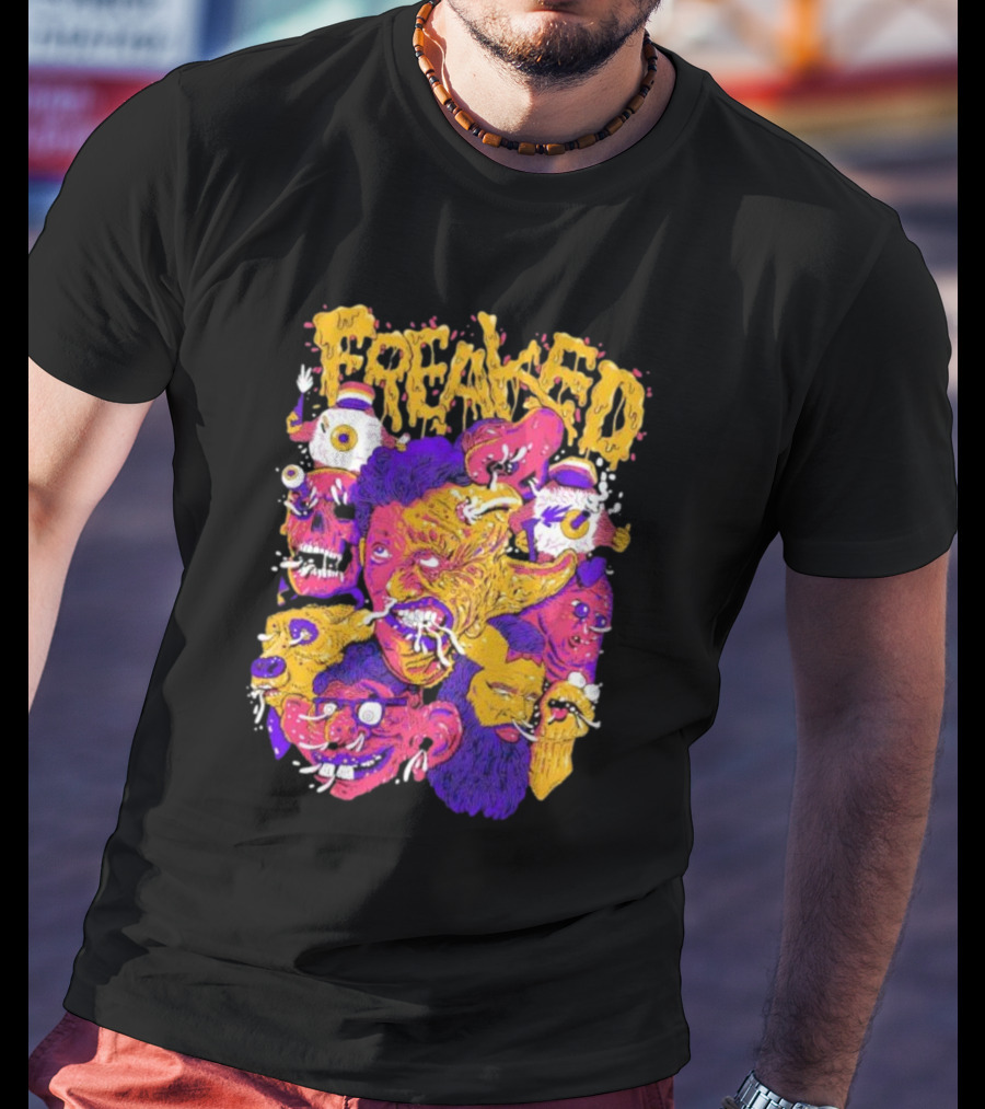 Freaked Vibrant Grotesque Faces T-Shirt