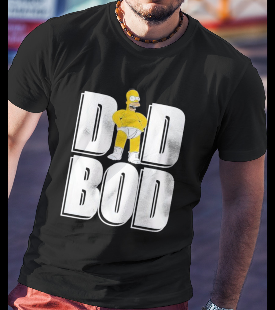 Homer Simpson Dad Bod Bold Cartoon T-Shirt