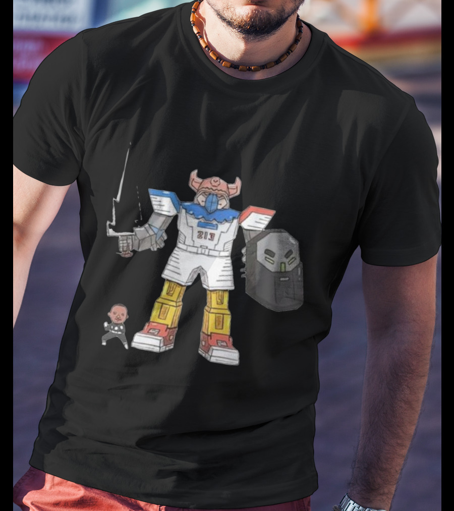 Janky Drawing Powell Rangers Robot Cartoon 213 T-Shirt