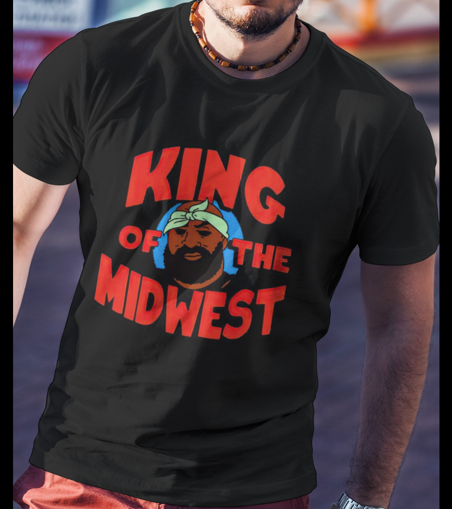 King Of The Midwest Isaiah Broner Style Art Character T-Shirt