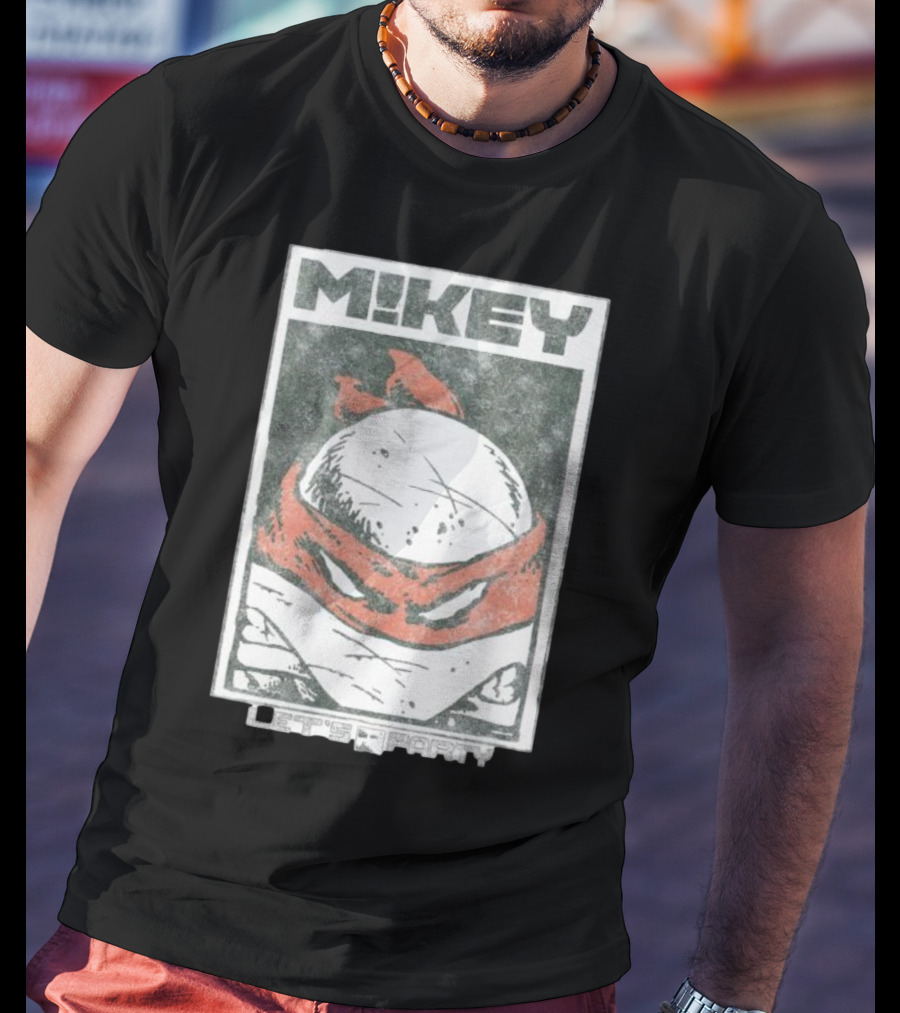 MIKEY Let's Party Teenage Mutant Ninja Turtles Retro Comic T-Shirt