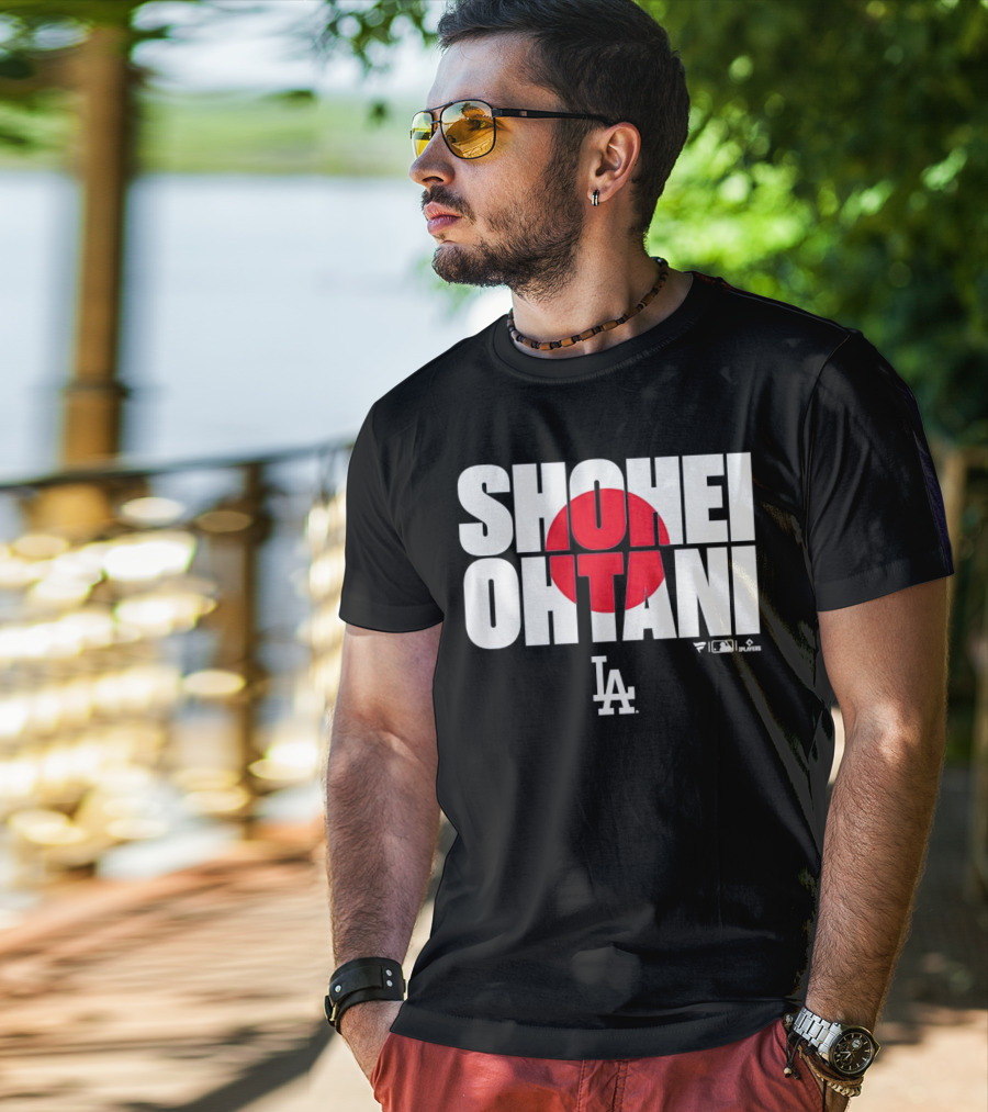 Shohei Ohtani Los Angeles Dodgers Japan Flag MLB Players T-Shirt