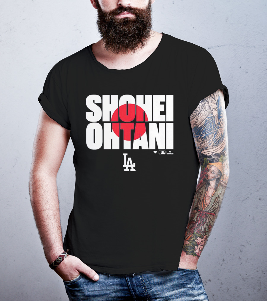 Shohei Ohtani Los Angeles Dodgers Japan Flag MLB Players T-Shirt