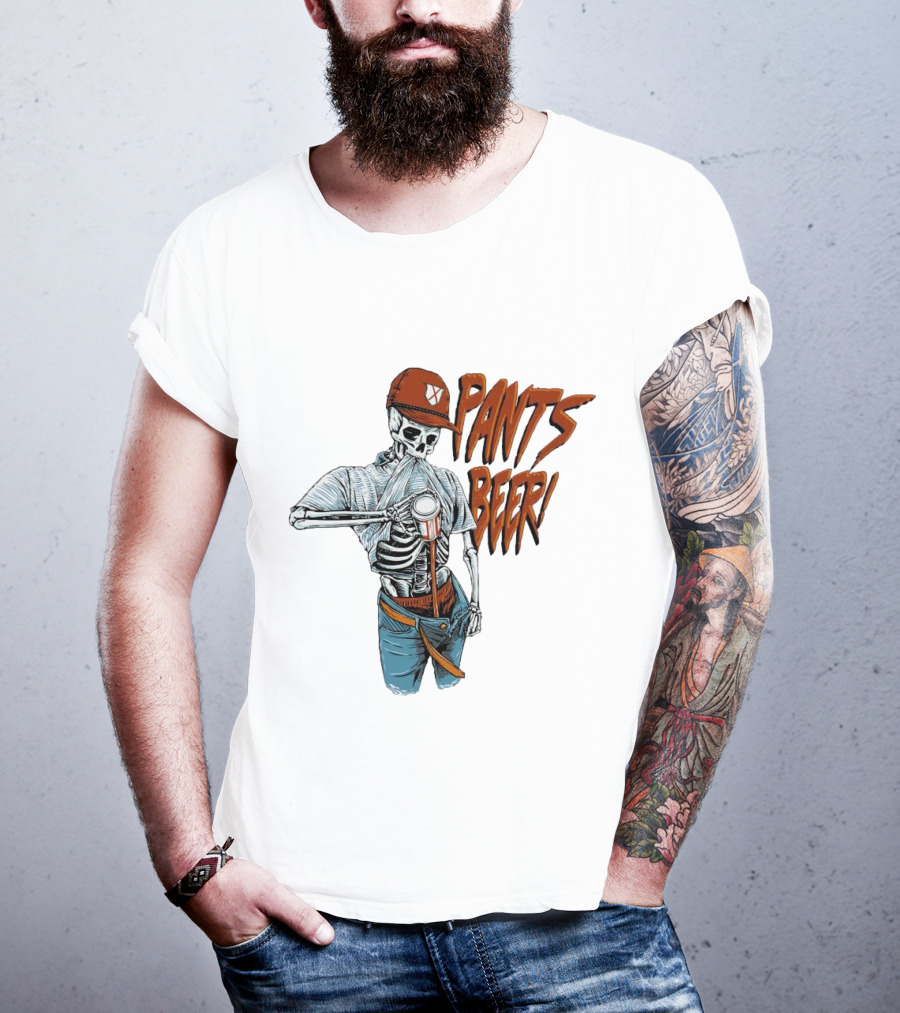 Skeleton Pants Beer T-Shirt