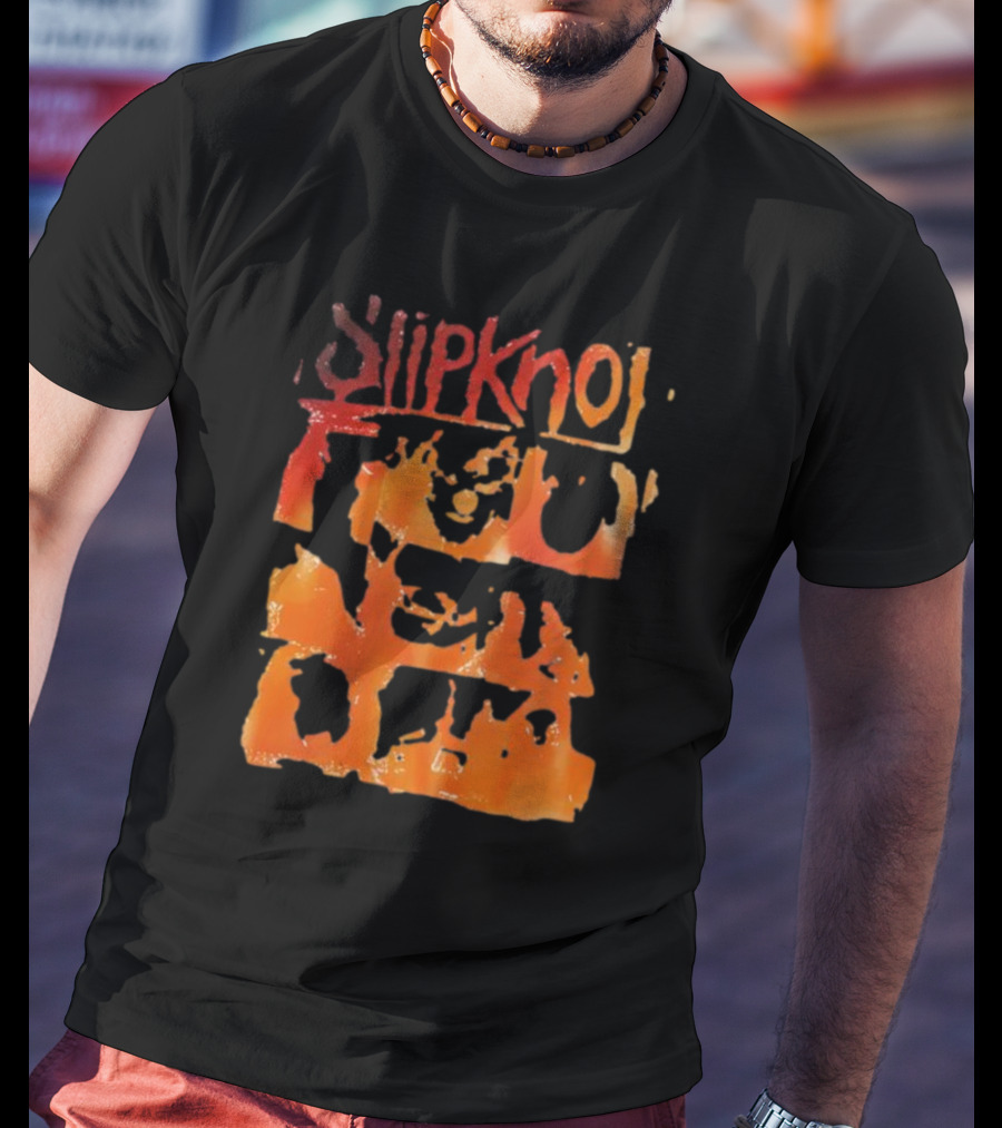 Slipknot The End So Far Orange Mask Grid T-Shirt