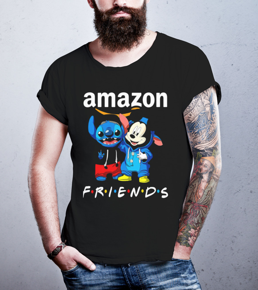 Stitch Mickey Amazon Friends Hoodie Characters T-Shirt