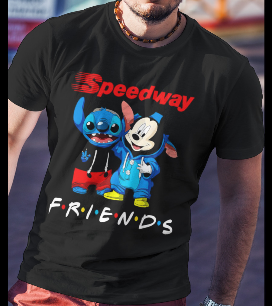 Speedway Friends Stitch Mickey T-Shirt