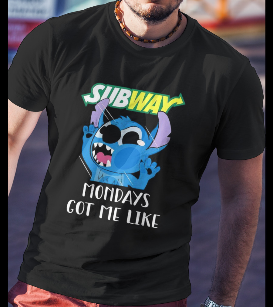 SUBWAY Mondays Got Me Like Stitch Reaction T-Shirt