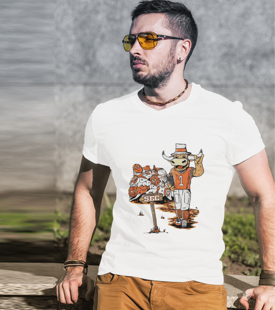 Texas Longhorns SEC Conference Champs Bull Mascot Sports T-Shirt