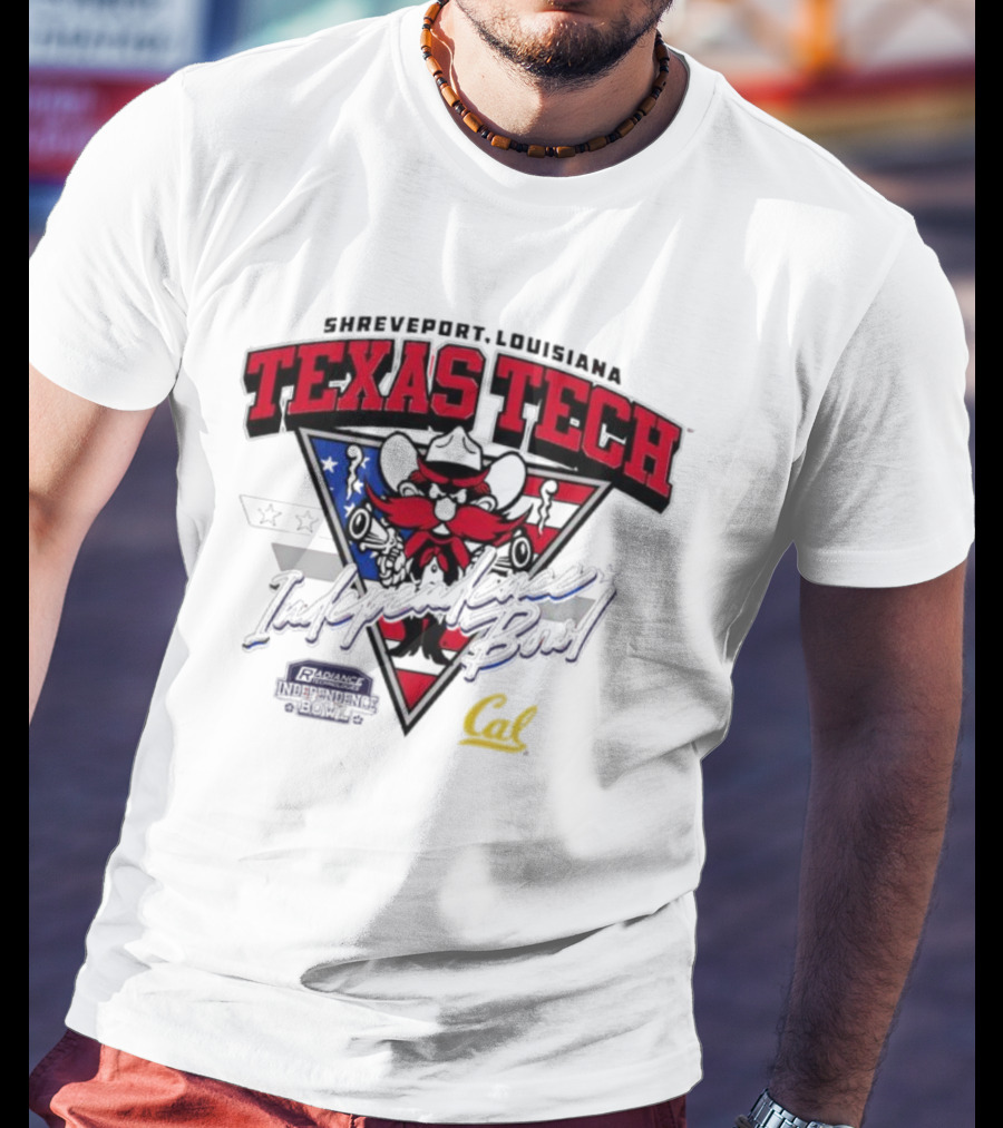 Texas Tech Shreveport Louisiana Red Raider American Script Cal T-Shirt