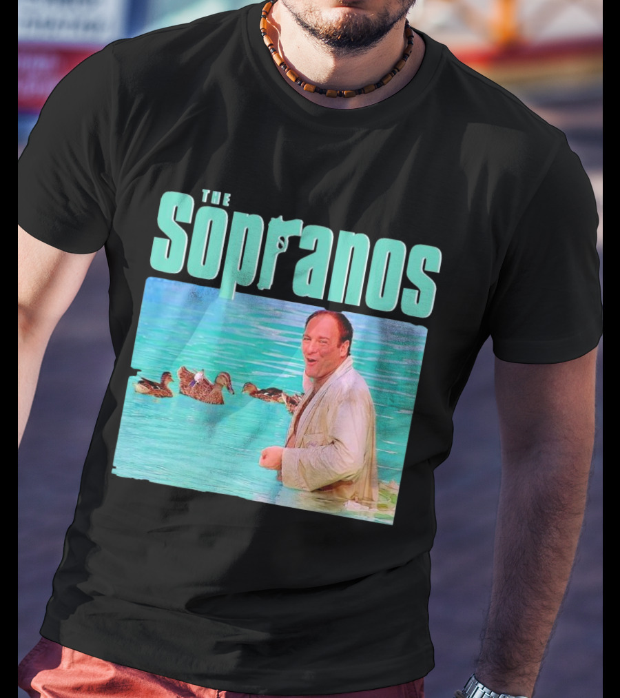 The Sopranos Tony In Water With Birds T-Shirt