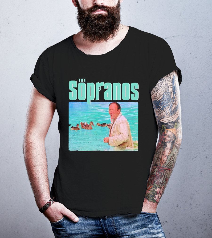 The Sopranos Tony In Water With Birds T-Shirt