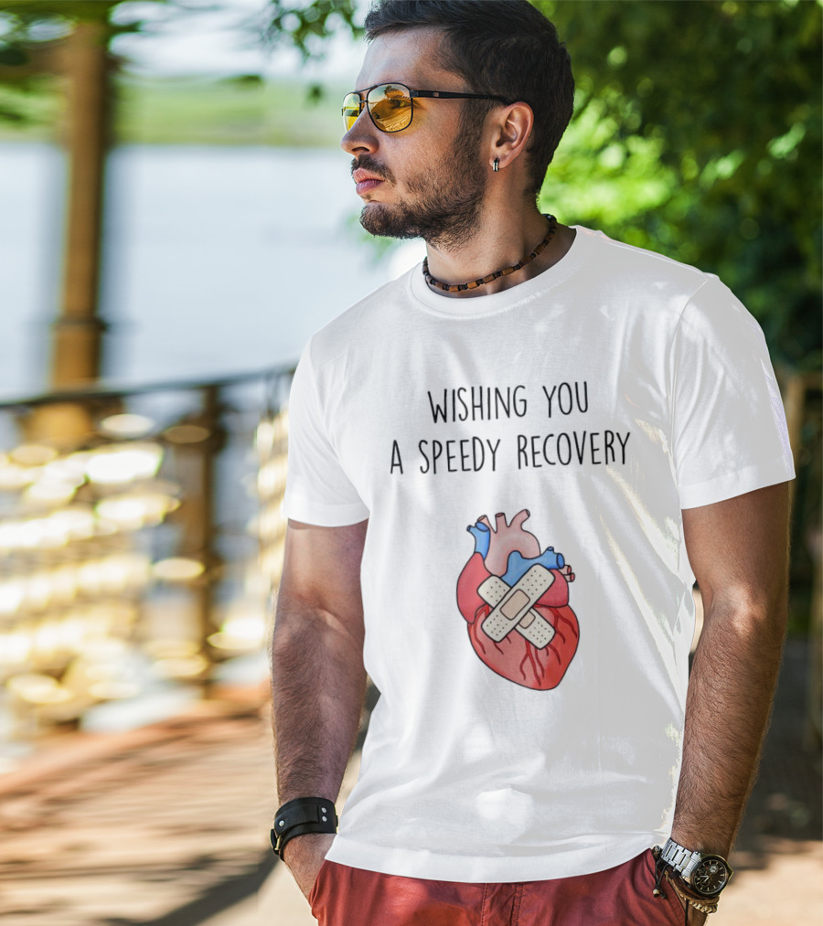 Wishing You A Speedy Recovery Heart Surgery With Bandaged Heart T-Shirt