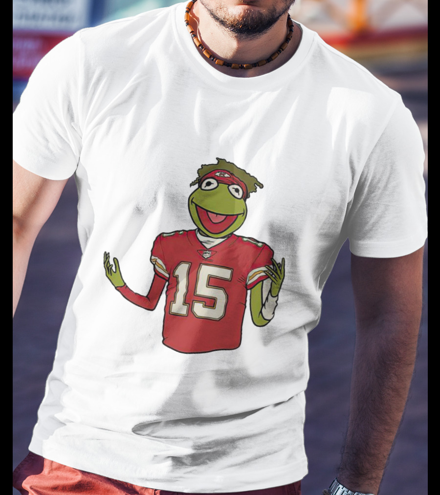 Chiefs Patrick Mahomes Kermit The Frog 15 Jersey T-Shirt