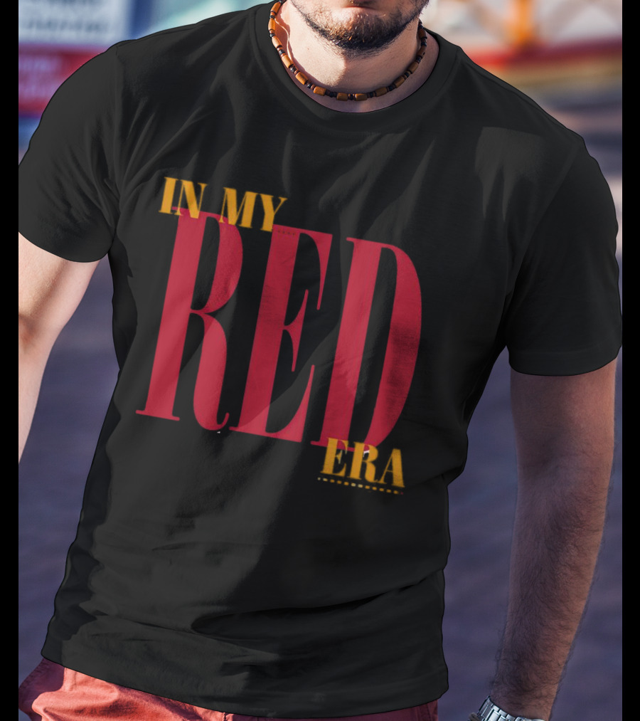 In My Red Era Taylor Swift Inspired Typography T-Shirt