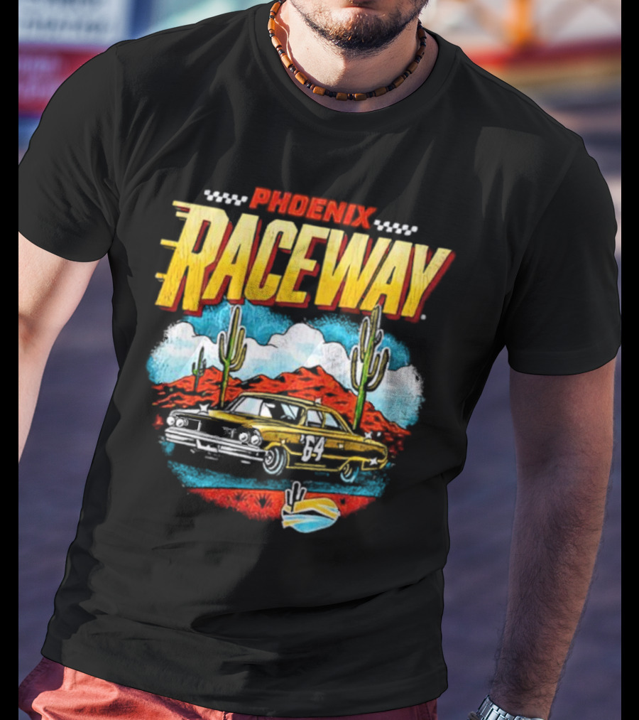 Phoenix Raceway Vintage Car Desert Scene Number 64 T-Shirt