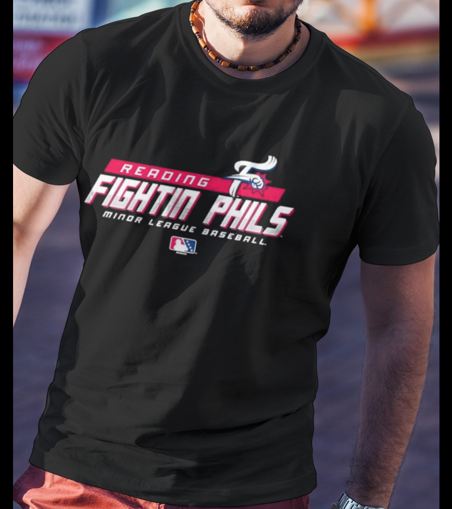Reading Fightin Phils Minor League Baseball Logo MLB T-Shirt