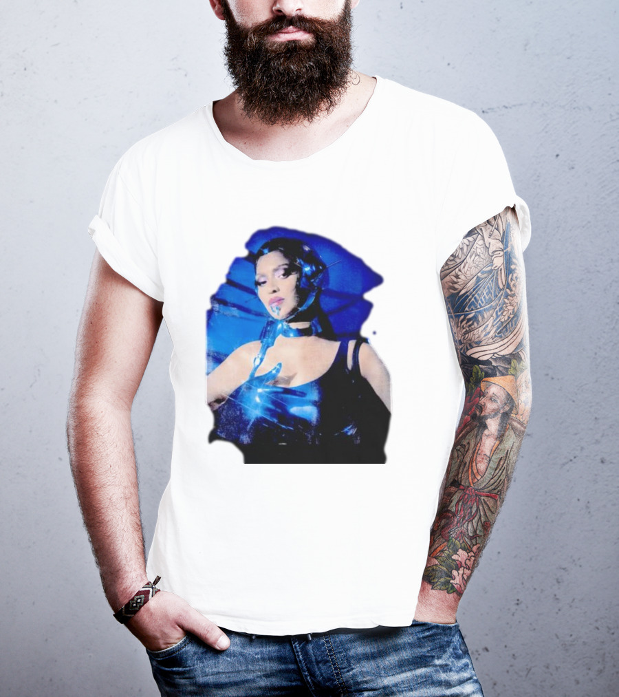 Robo Beyonce Futuristic Cyborg Aesthetic T-Shirt