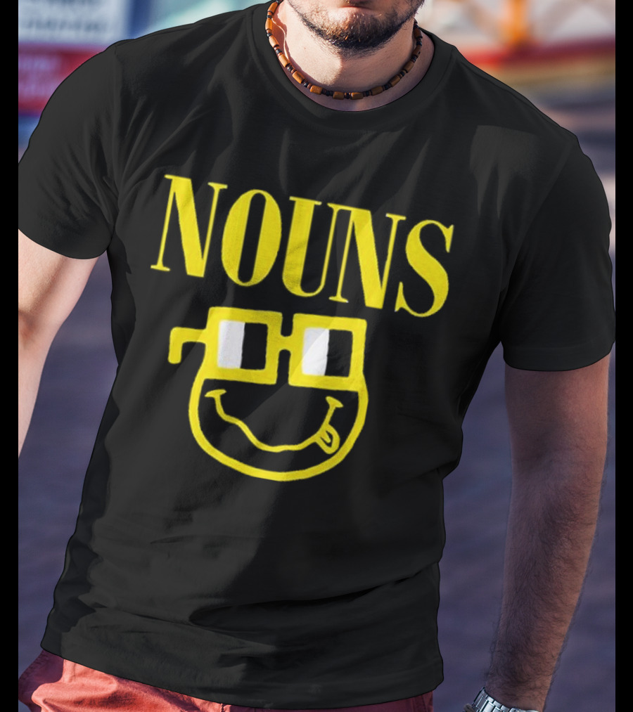 Nouns Nirvana Smiley Face With Glasses T-Shirt