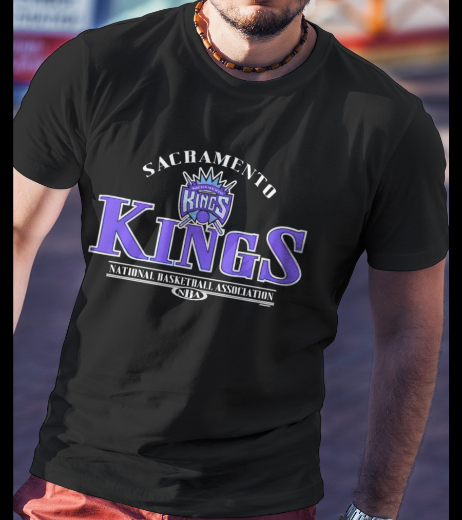 Sacramento Kings National Basketball Association NBA Logo Purple And Black T-Shirt