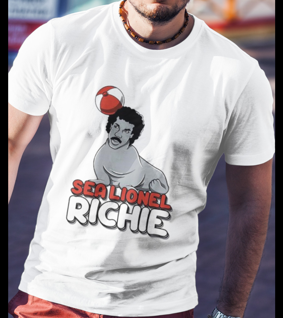 Sea Lionel Richie Beach Ball Animal Character T-Shirt