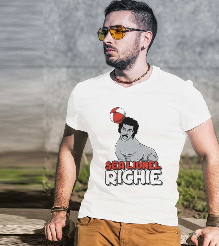 Sea Lionel Richie Beach Ball Animal Character T-Shirt