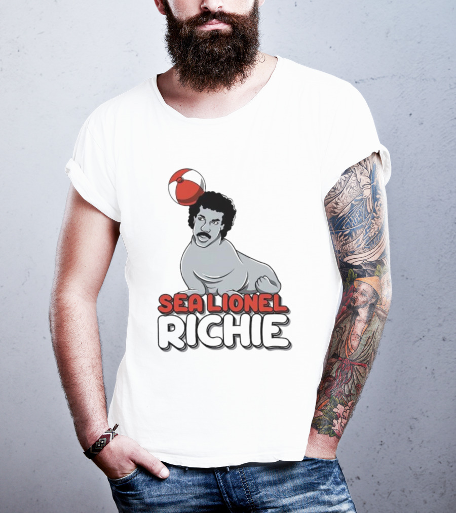 Sea Lionel Richie Beach Ball Animal Character T-Shirt