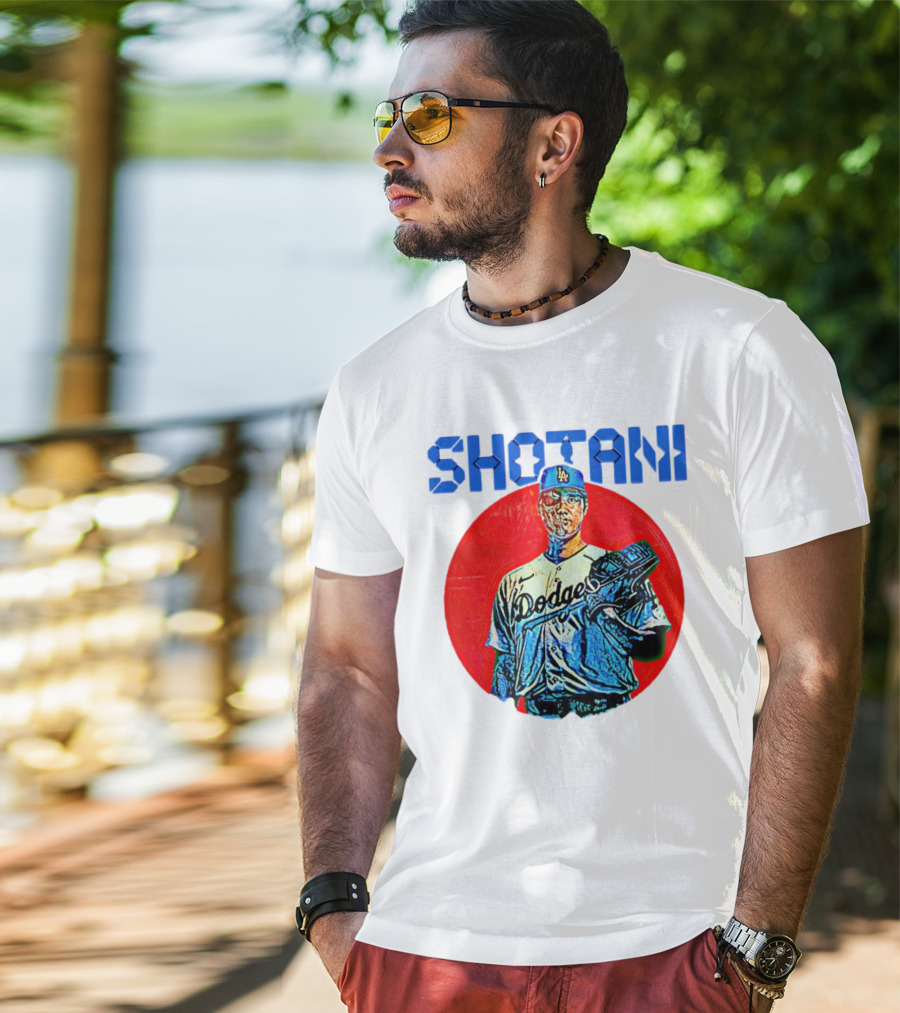 SHOTANI 17 Dodgers Japanese Flag T-Shirt