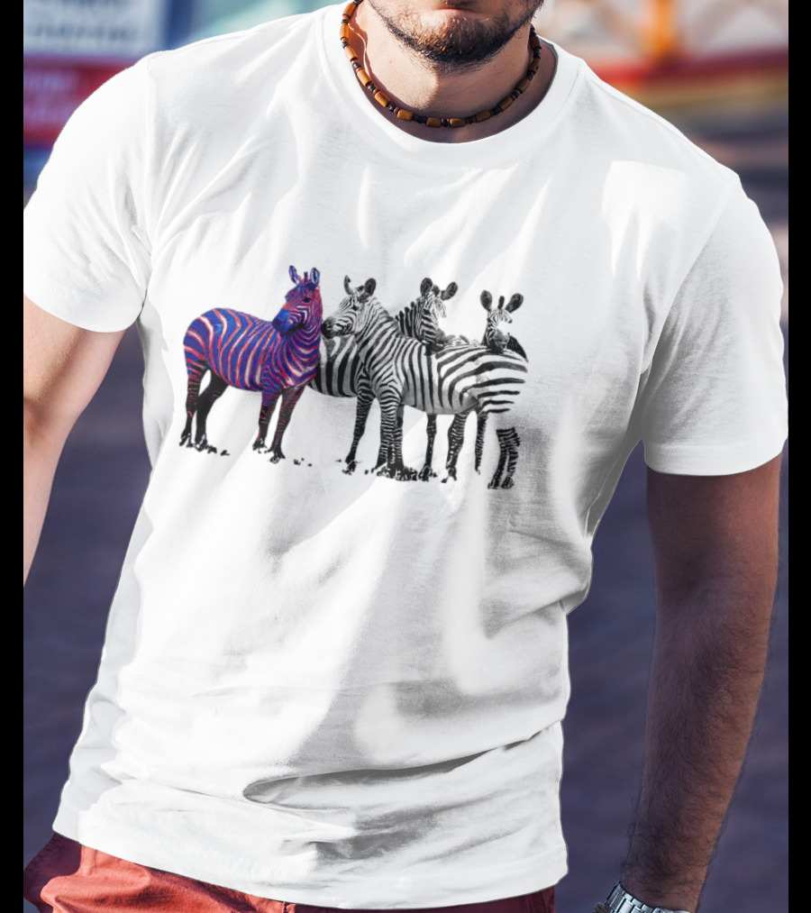 Buffalo Bills Zebra Unique Blue And Red Striped Wildlife T-Shirt