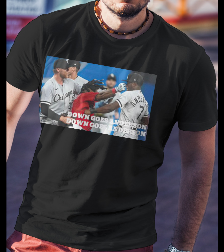 Ramírez Down Goes Anderson Chicago Baseball Confrontation T-Shirt