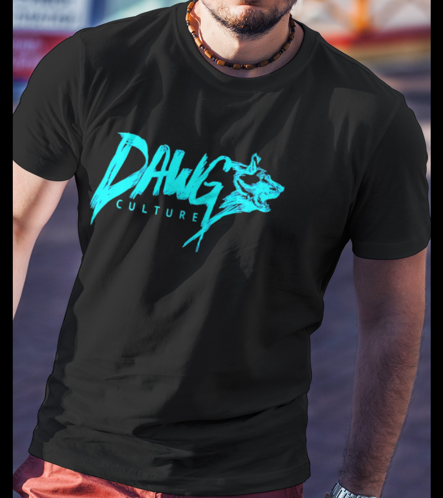 Dawg Culture Bold Athletic Spirit With Fierce Blue Dog T-Shirt