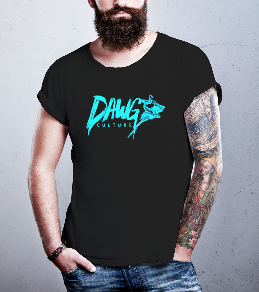 Dawg Culture Bold Athletic Spirit With Fierce Blue Dog T-Shirt