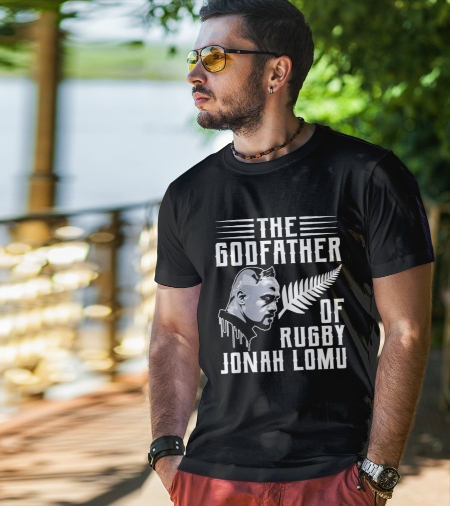 The Godfather Of Rugby Jonah Lomu New Zealand Fern T-Shirt