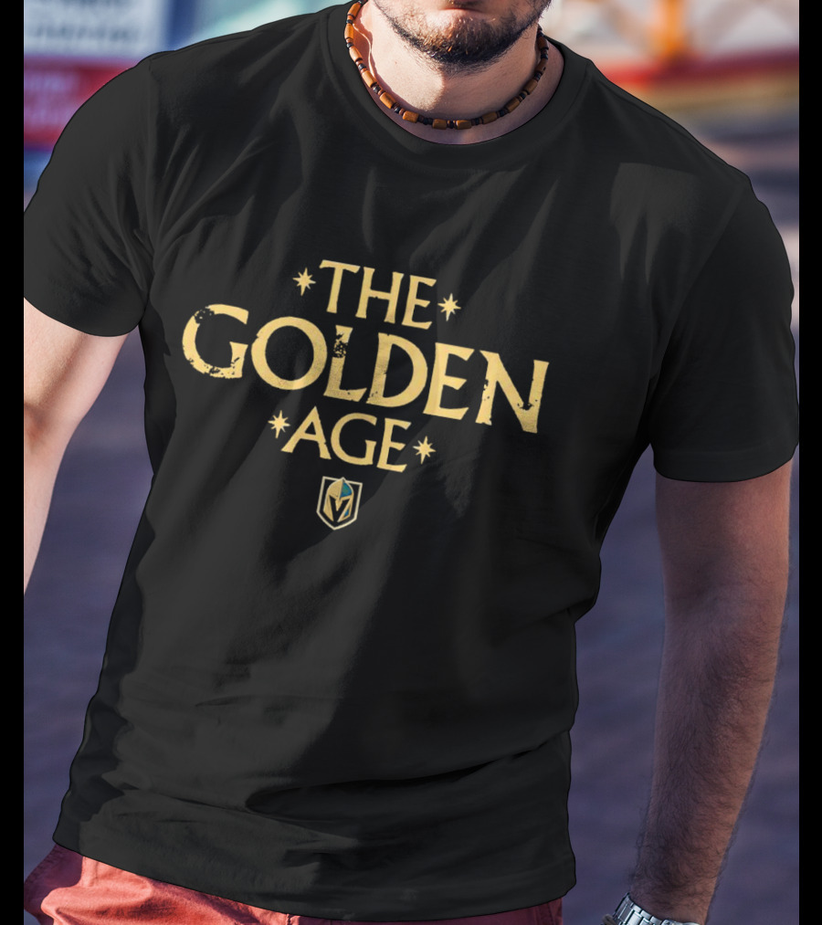 Vegas Golden Knights The Golden Age Logo Stars T-Shirt