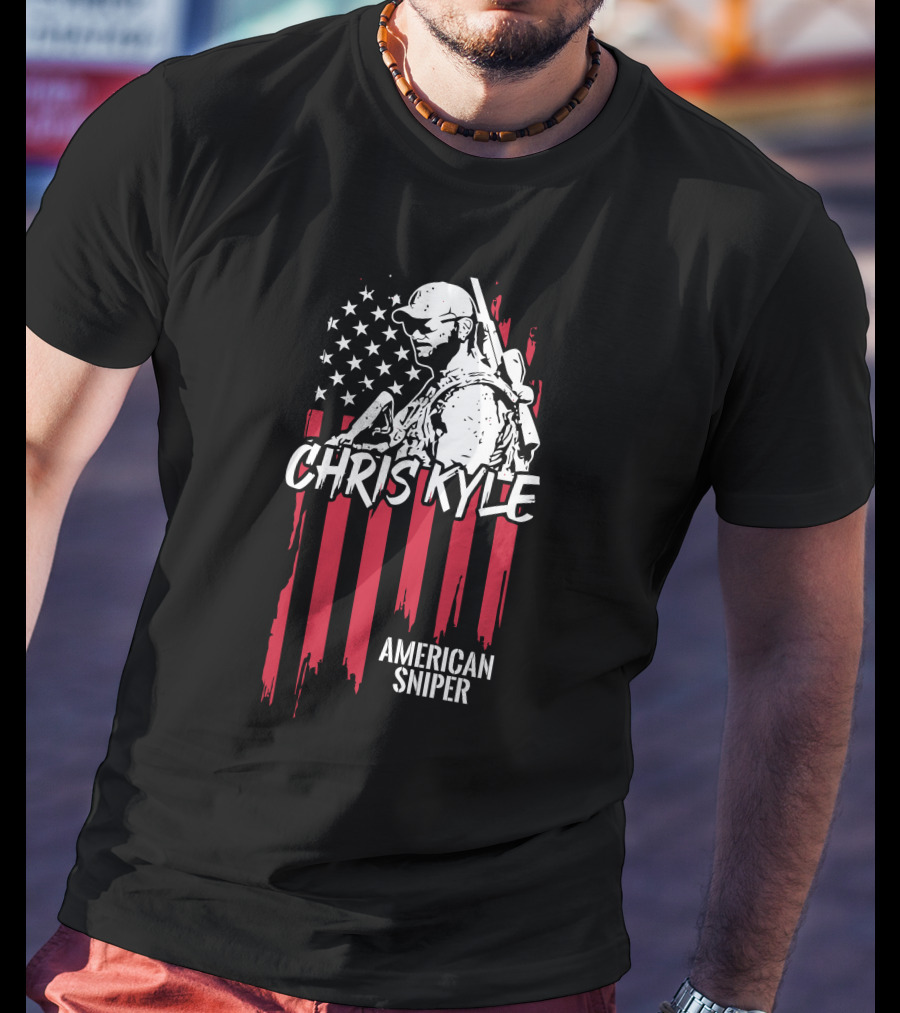 Chris Kyle American Sniper CK Flag T-Shirt