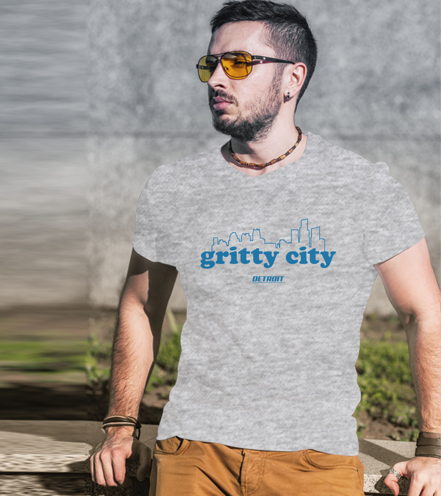 Gritty City Detroit Skyline T-Shirt