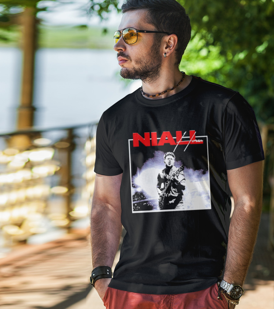 Niall Horan Live Performance Black And White Concert Scene T-Shirt