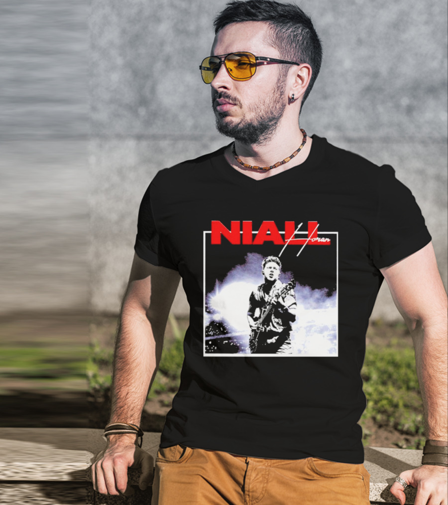 Niall Horan Live Performance Black And White Concert Scene T-Shirt