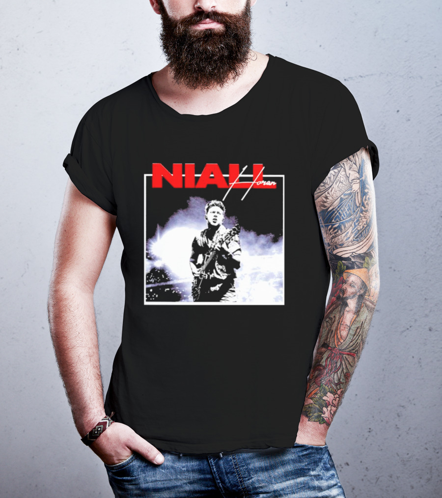 Niall Horan Live Performance Black And White Concert Scene T-Shirt
