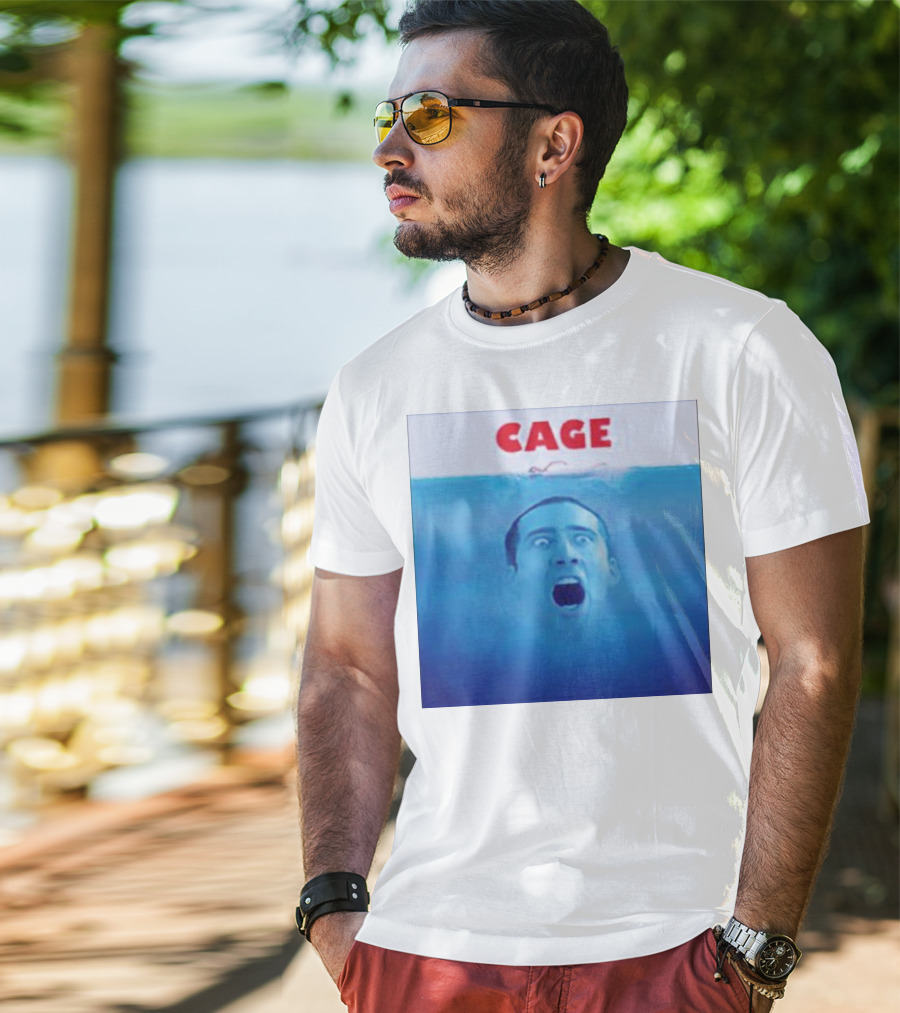 Cage Parody Jaws Nicolas Cage T-Shirt