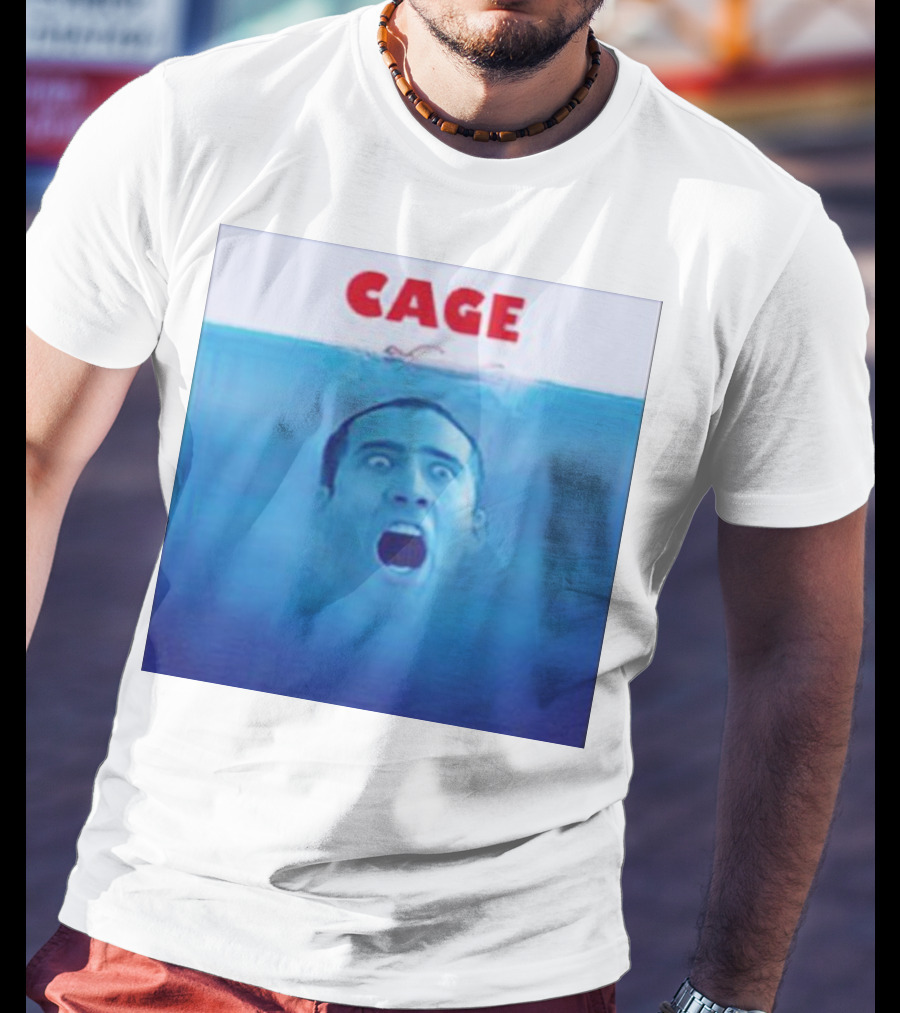Cage Parody Jaws Nicolas Cage T-Shirt