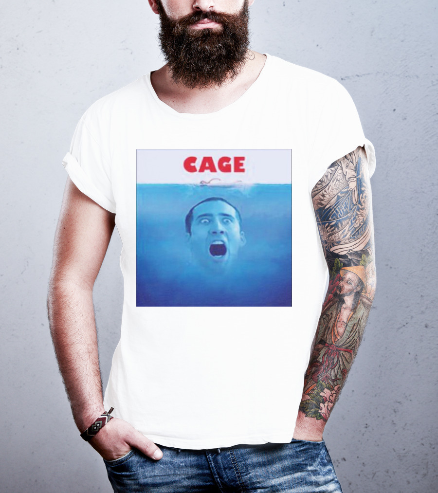 Cage Parody Jaws Nicolas Cage T-Shirt