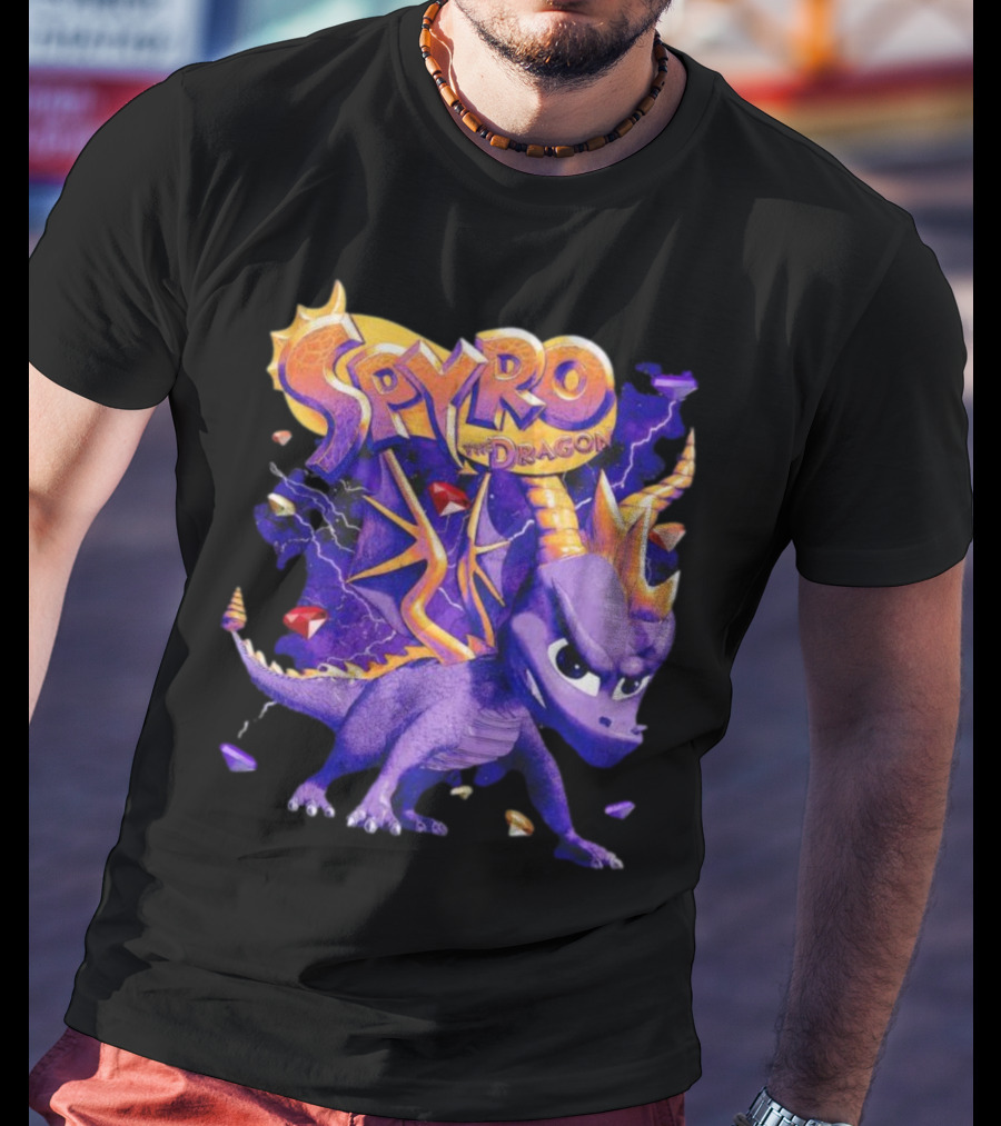 Spyro The Dragon Purple Lightning Gemstones Adventure T-Shirt