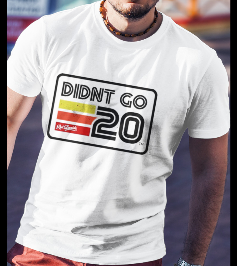 Didn't Go Rut Daniels 20 Racing Stripes Retro Motif T-Shirt