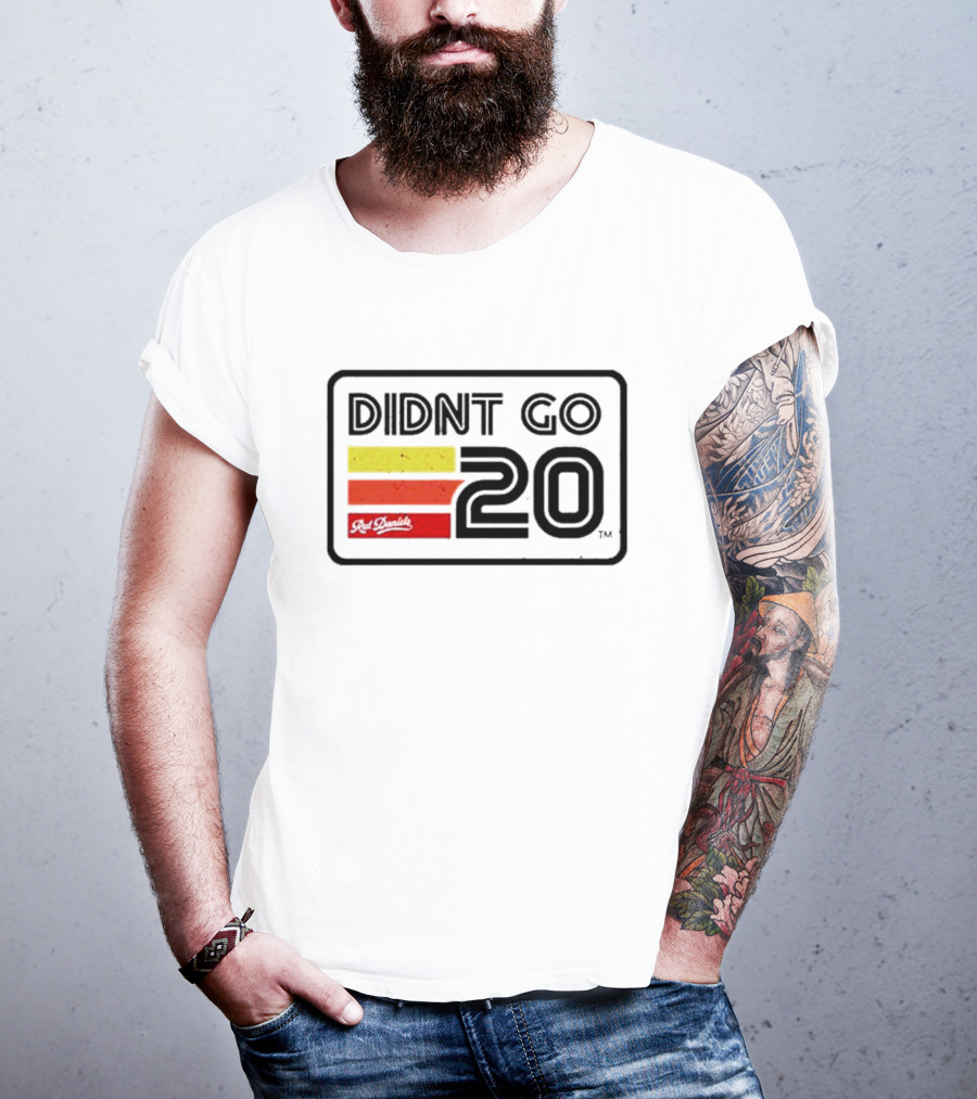 Didn't Go Rut Daniels 20 Racing Stripes Retro Motif T-Shirt
